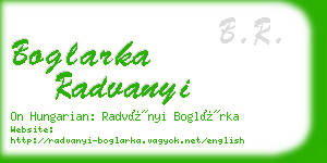 boglarka radvanyi business card